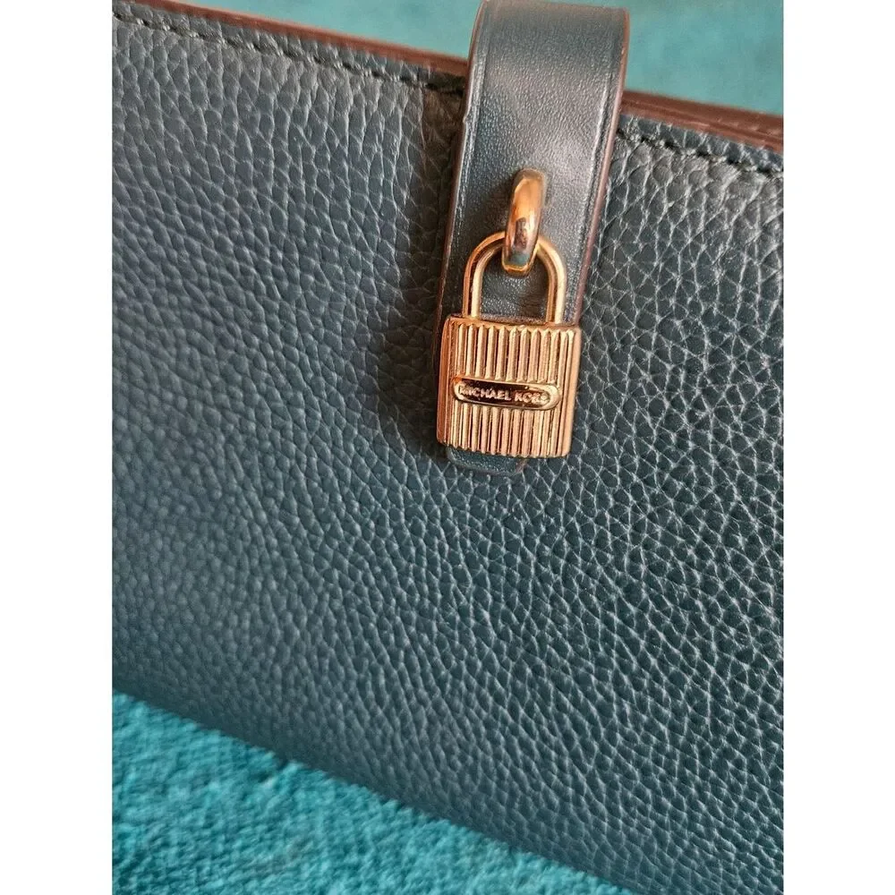 Michael Kors Adele Slim Bifold Pebbled Leather Wallet